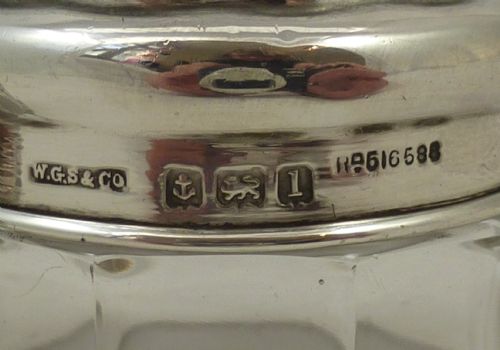 A PAIR OF SILVER GLASS JARS BY W G SOTHERS CO - ADDITIONAL PHOTO 2