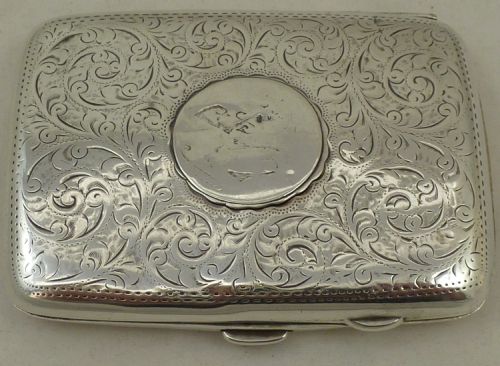 An Edwardian Silver Cigarette Case Made by Joseph Gloster Ltd
