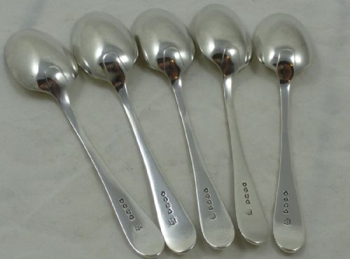 A SET OF FIVE VICTORIAN SILVER TEASPOONS BY THOMAS BRADBURY - ADDITIONAL PHOTO 5