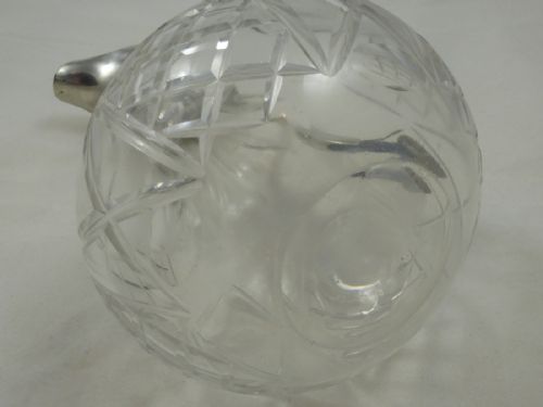 A LATE VICTORIAN CRYSTAL SILVER PLATED CLARET JUG - ADDITIONAL PHOTO 8