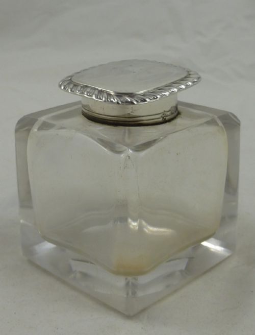 EDWARDIAN SILVER INKWELL BY HORACE WOODWARD - ADDITIONAL PHOTO 1