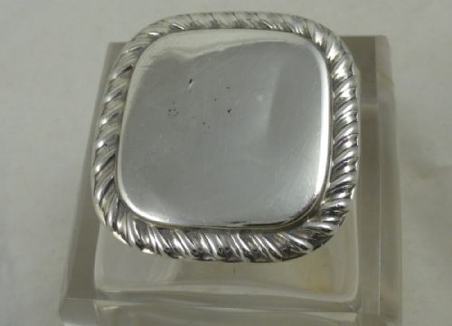 EDWARDIAN SILVER INKWELL BY HORACE WOODWARD - ADDITIONAL PHOTO 2