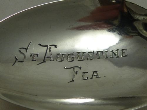 AMERICAN STERLING SILVER SOUVENIR SPOON ST AUGUSTINE FLORIDA BY C P FORBES - ADDITIONAL PHOTO 1