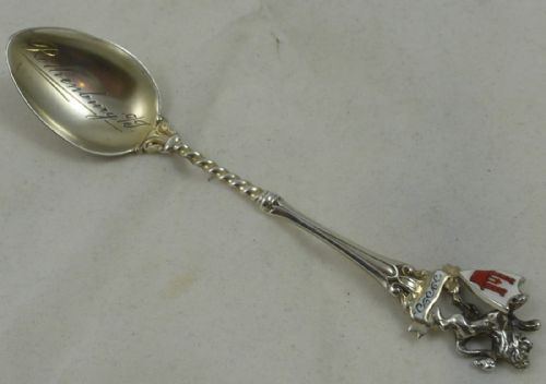 a continental 800 silver souvenir spoon for rothenburg germany - CATEGORY: ANTIQUE SILVER - DATED 1900