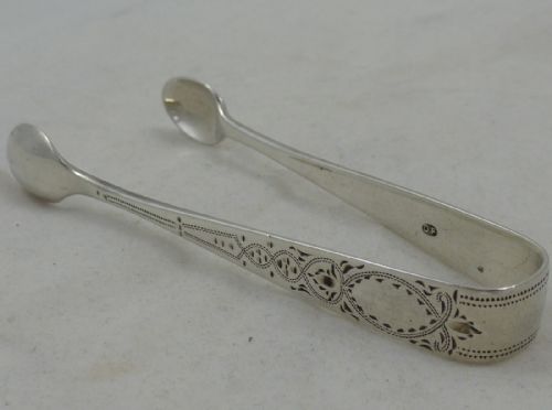 a pair of edwardian silver sugar tongs by josiah williams - CATEGORY: ANTIQUE SILVER - DATED EDWARDIAN