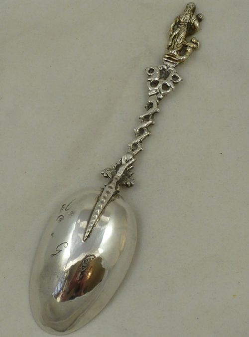 MID C19TH DUTCH SILVER APOSTLE SPOON - ADDITIONAL PHOTO 1