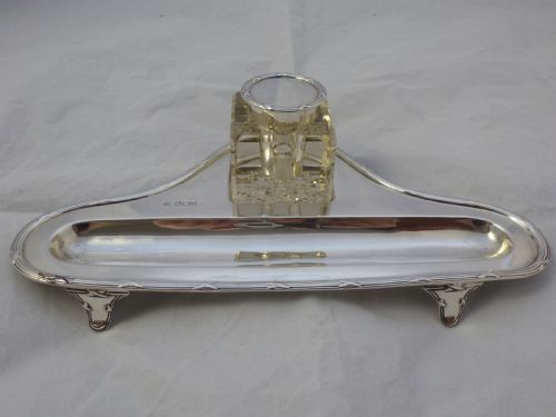 EDWARDIAN WILLIAM HUTTON SONS SILVER INKWELL - ADDITIONAL PHOTO 2