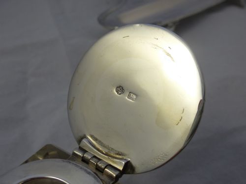EDWARDIAN WILLIAM HUTTON SONS SILVER INKWELL - ADDITIONAL PHOTO 11