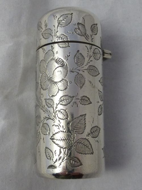 victorian deakin francis silver scent bottle - CATEGORY: ANTIQUE SILVER - DATED VICTORIAN