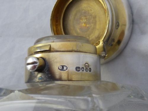 VICTORIAN SILVER GLASS PERFUME BOTTLE - ADDITIONAL PHOTO 11