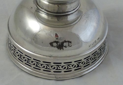 STERLING SILVER BOWL WITH BLUE GLASS LINER - ADDITIONAL PHOTO 3