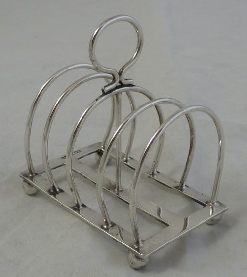 victorian sterling silver toast rack - CATEGORY: ANTIQUE SILVER - DATED VICTORIAN
