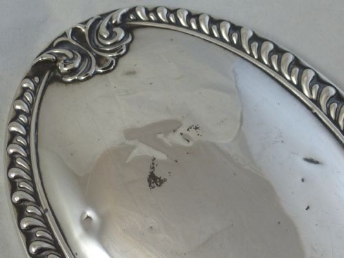 EDWARDIAN STERLING SILVER HAND MIRROR AND CLOTHES BRUSH - ADDITIONAL PHOTO 3