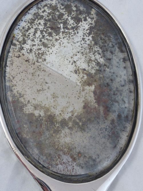 EDWARDIAN STERLING SILVER HAND MIRROR AND CLOTHES BRUSH - ADDITIONAL PHOTO 6