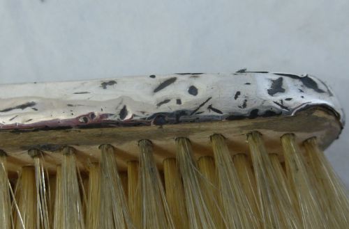 EDWARDIAN STERLING SILVER HAND MIRROR AND CLOTHES BRUSH - ADDITIONAL PHOTO 13