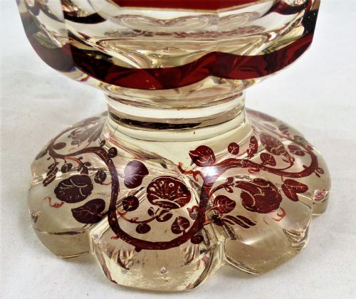 19TH CENTURY BOHEMIAN RUBY FLASH GLASS VASE - ADDITIONAL PHOTO 7