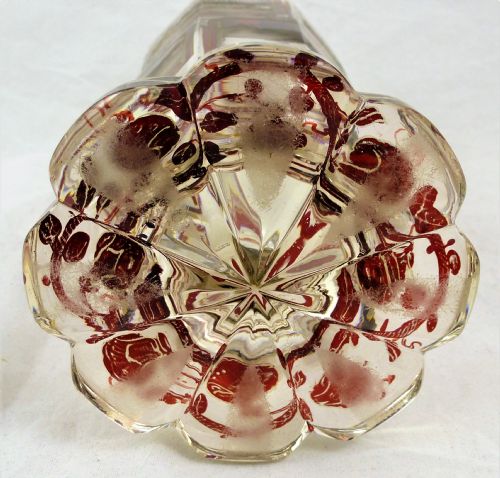 19TH CENTURY BOHEMIAN RUBY FLASH GLASS VASE - ADDITIONAL PHOTO 8