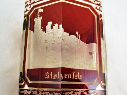 19TH CENTURY BOHEMIAN RUBY FLASH GLASS VASE - ADDITIONAL PHOTO 9