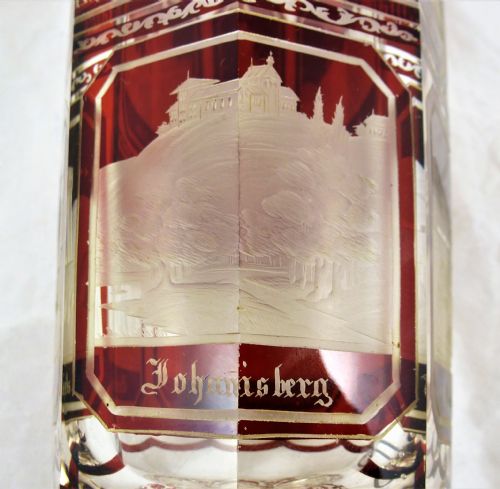 19TH CENTURY BOHEMIAN RUBY FLASH GLASS VASE - ADDITIONAL PHOTO 10