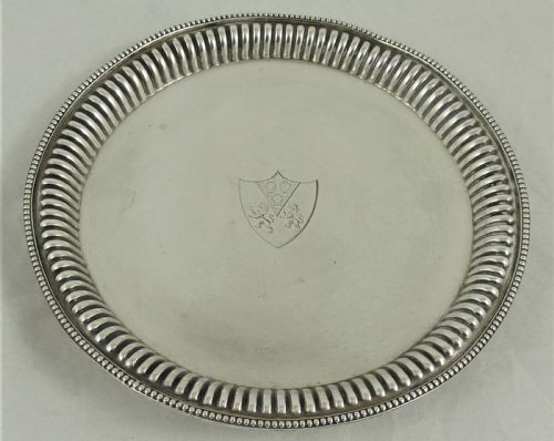 a victorian sterling silver salver - CATEGORY: ANTIQUE SILVER - DATED 1890