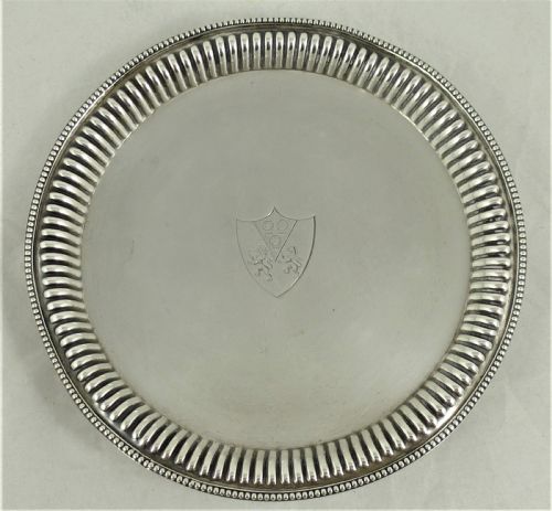 A VICTORIAN STERLING SILVER SALVER - ADDITIONAL PHOTO 1