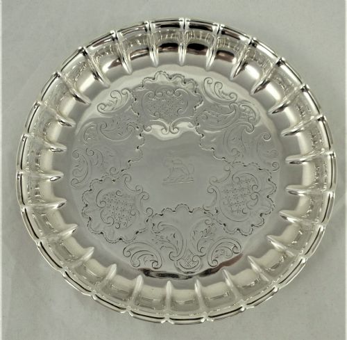 EARLY GEORGE II SILVER STRAWBERRY DISH SARAH PARR - ADDITIONAL PHOTO 6