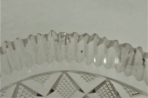 19TH CENTURY DUTCH CUT GLASS BASKET WITH SILVER HANDLE - ADDITIONAL PHOTO 11