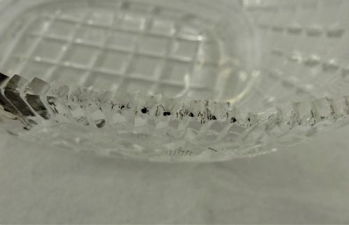 19TH CENTURY DUTCH CUT GLASS BASKET WITH SILVER HANDLE - ADDITIONAL PHOTO 12
