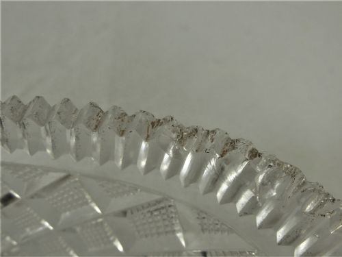 19TH CENTURY DUTCH CUT GLASS BASKET WITH SILVER HANDLE - ADDITIONAL PHOTO 13