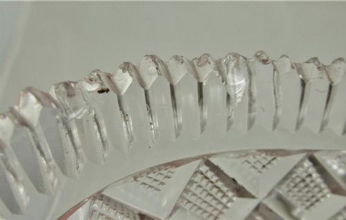 19TH CENTURY DUTCH CUT GLASS BASKET WITH SILVER HANDLE - ADDITIONAL PHOTO 15