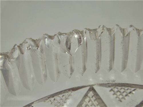 19TH CENTURY DUTCH CUT GLASS BASKET WITH SILVER HANDLE - ADDITIONAL PHOTO 16