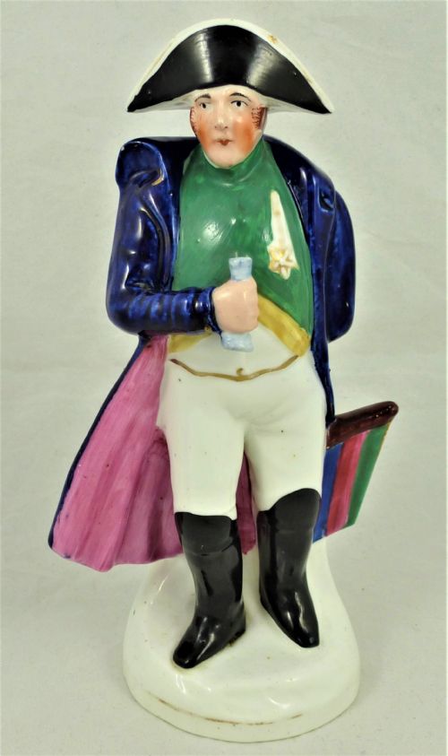 victorian staffordshire pottery figure of nelson - CATEGORY: ANTIQUE CERAMICS - DATED VICTORIAN