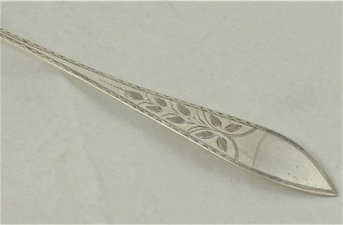 LARGE DANISH SILVER SERVING SPOON - ADDITIONAL PHOTO 1