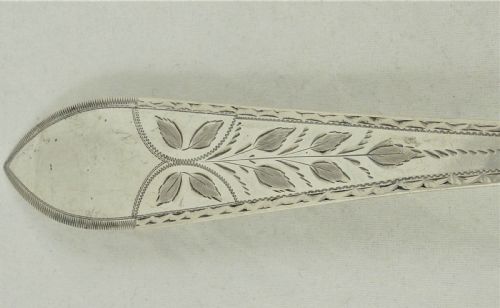 LARGE DANISH SILVER SERVING SPOON - ADDITIONAL PHOTO 4