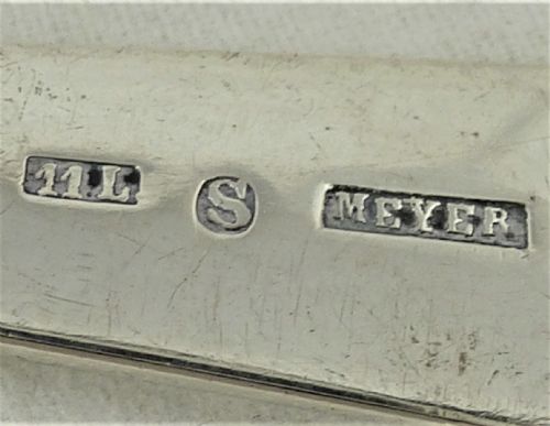LARGE DANISH SILVER SERVING SPOON - ADDITIONAL PHOTO 7