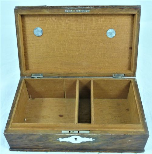 BOOTS ARTS CRAFTS OAK AND SILVER CIGAR BOX - ADDITIONAL PHOTO 8