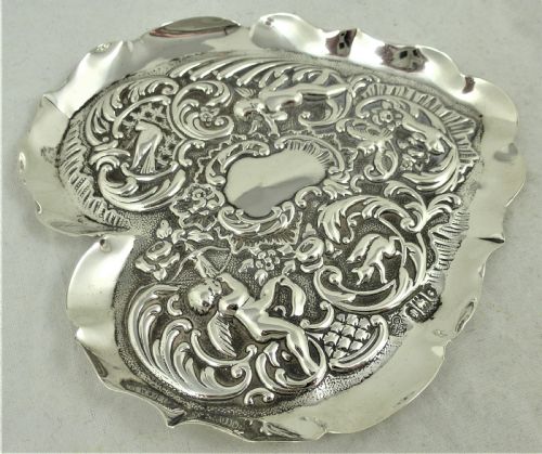 EDWARDIAN SILVER HEART SHAPED PIN DISH - ADDITIONAL PHOTO 1