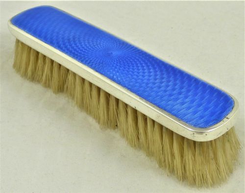 SILVER AND BLUE GUILLOCHE ENAMEL CLOTHES BRUSH - ADDITIONAL PHOTO 4