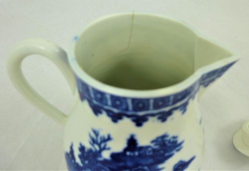 18TH CENTURY WORCESTER FIRST PERIOD SPARROW BEAK JUG - ADDITIONAL PHOTO 7