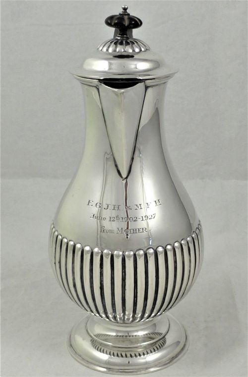 WILLIAM HUTTON SONS SILVER HOT WATER POT - ADDITIONAL PHOTO 1