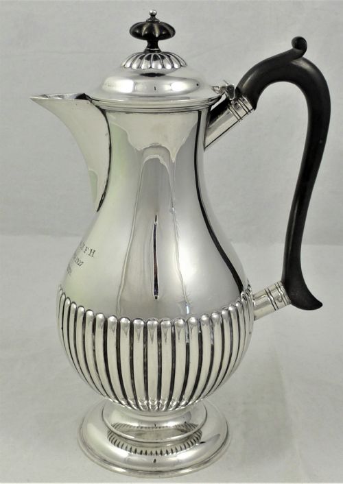 WILLIAM HUTTON SONS SILVER HOT WATER POT - ADDITIONAL PHOTO 2