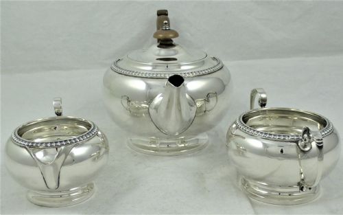 ASPREY CO SILVER THREE PIECE TEA SET - ADDITIONAL PHOTO 7