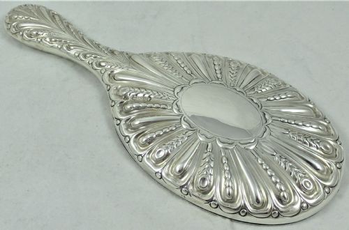 VICTORIAN WILLIAM COMYNS SILVER HAND MIRROR - ADDITIONAL PHOTO 1