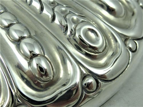 VICTORIAN WILLIAM COMYNS SILVER HAND MIRROR - ADDITIONAL PHOTO 3