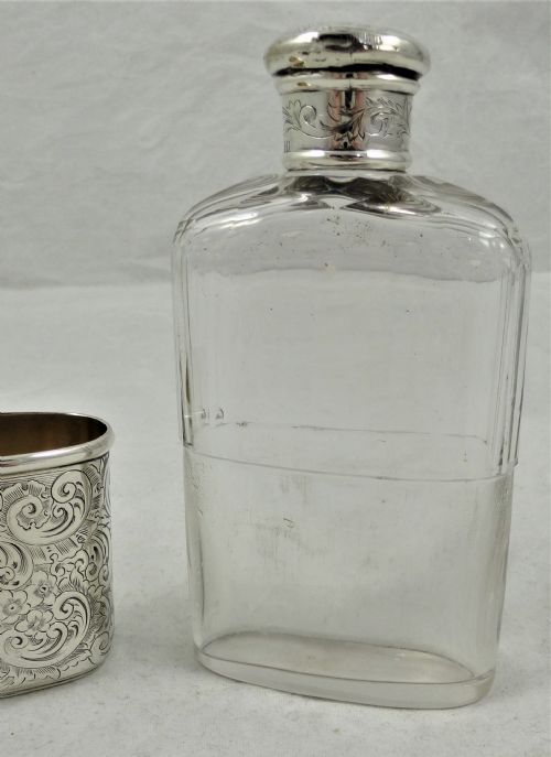 VICTORIAN THOMAS JONES WATSON SILVER HIP FLASK - ADDITIONAL PHOTO 6