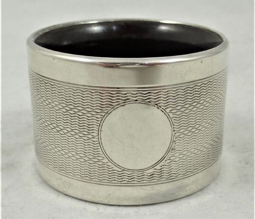 joseph gloster art deco silver and bakelite napkin ring - CATEGORY: ANTIQUE SILVER - DATED 1930