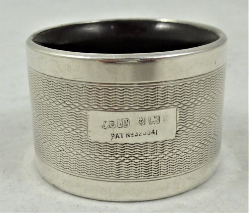 JOSEPH GLOSTER ART DECO SILVER AND BAKELITE NAPKIN RING - ADDITIONAL PHOTO 2