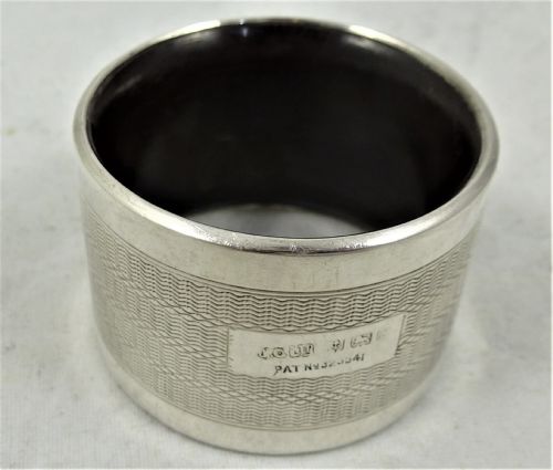 JOSEPH GLOSTER ART DECO SILVER AND BAKELITE NAPKIN RING - ADDITIONAL PHOTO 4