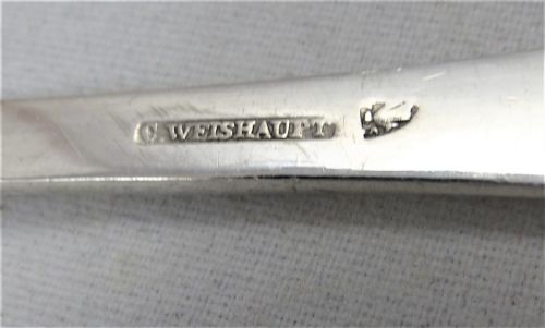 PAIR OF MID 19TH CENTURY GERMAN SILVER SPOONS - ADDITIONAL PHOTO 6