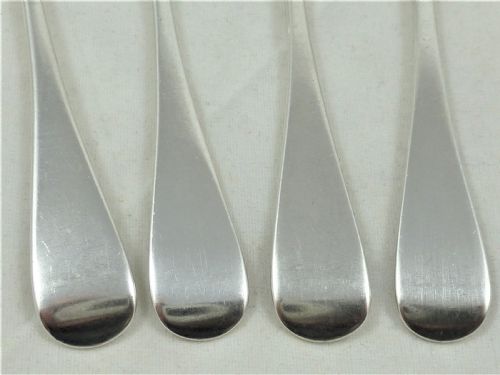 SET OF FOUR VICTORIAN SILVER RAT TAIL TEASPOONS - ADDITIONAL PHOTO 4